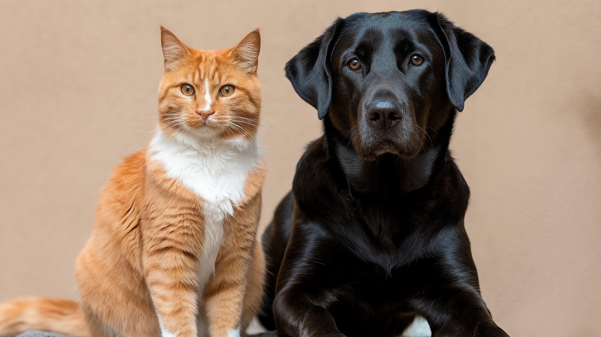 Familia con sus mascotas en la clínica