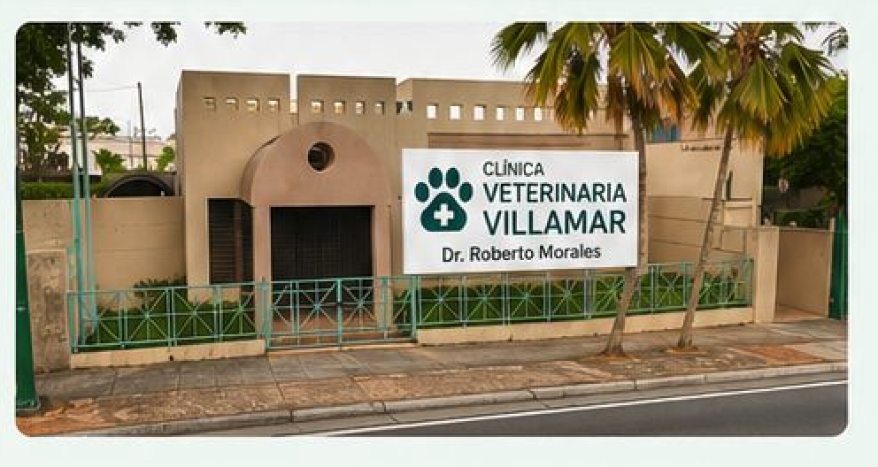 Fachada de Clínica Veterinaria Villamar en Carolina